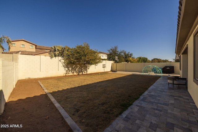 view of yard with a patio