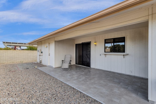 exterior space featuring fence