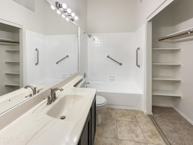 10242 N 66th Ave, Glendale, AZ 85302 - bathroom with toilet, vanity, bathing tub / shower combination, and tile patterned flooring