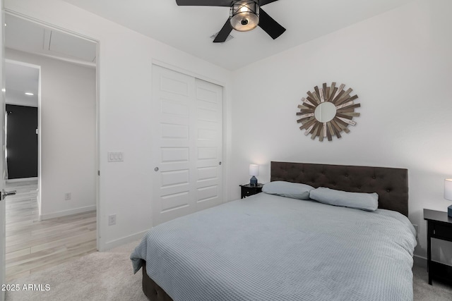 4352 N 91st Gln, Phoenix, AZ 85037 - bedroom with a closet, baseboards, and ceiling fan