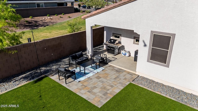 4352 N 91st Gln, Phoenix, AZ 85037 - view of patio / terrace featuring outdoor lounge area and fence