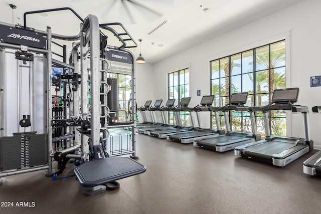 view of exercise room