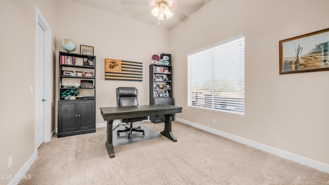 9864 E Baseline Ave, Gold Canyon, AZ 85118 - office featuring a ceiling fan and light colored carpet