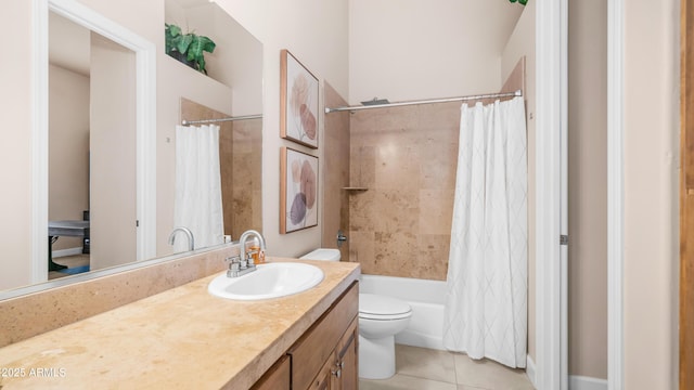 9864 E Baseline Ave, Gold Canyon, AZ 85118 - bathroom featuring vanity, shower / tub combo, and tile patterned floors