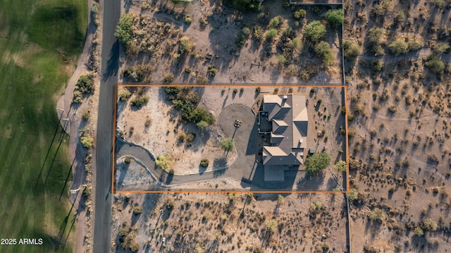 9864 E Baseline Ave, Gold Canyon, AZ 85118 - aerial view of property's location featuring property parcel outlined
