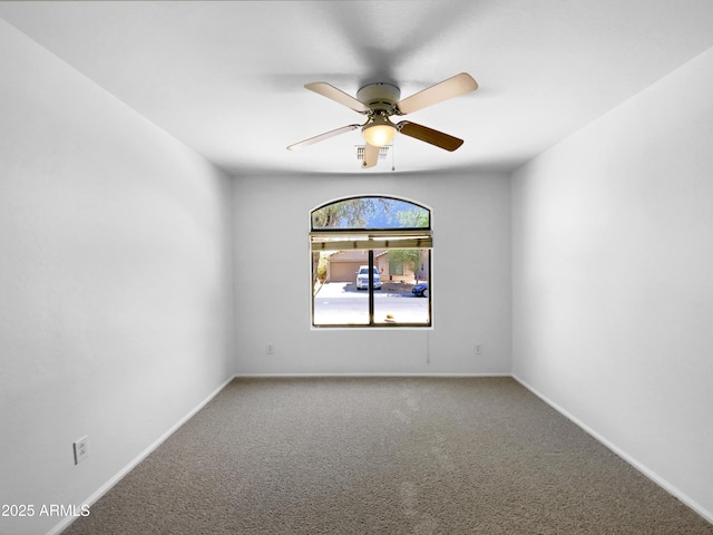 40168 W Sanders Way, Maricopa, AZ 85138 - spare room featuring carpet flooring, a ceiling fan, and baseboards