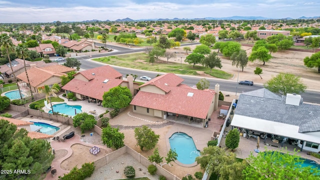 bird's eye view with a residential view