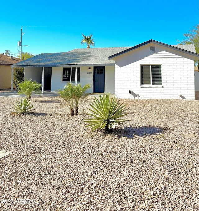 view of ranch-style home