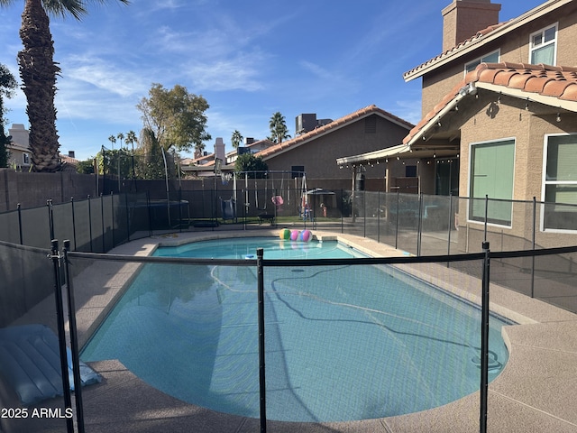 view of pool with cooling unit