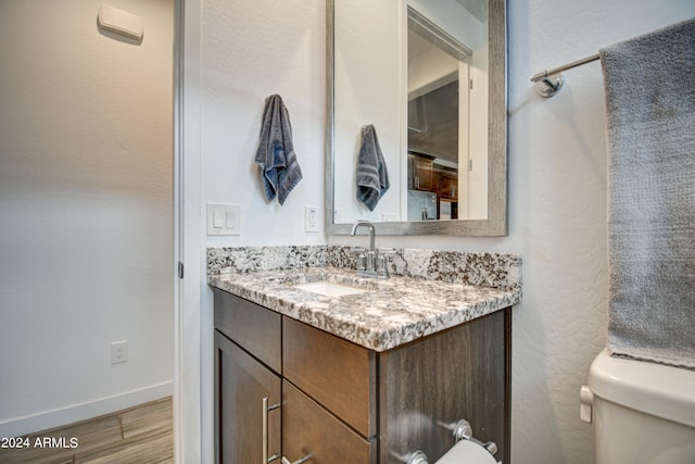 bathroom with toilet and vanity