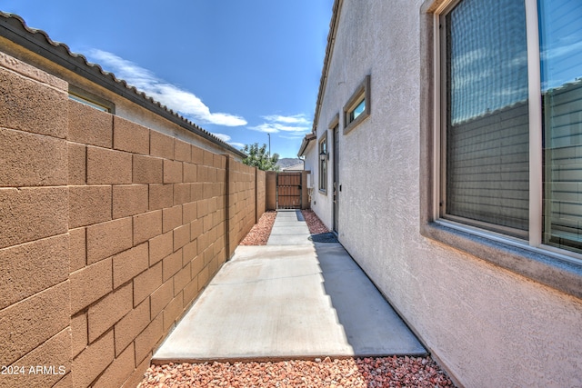 view of home's exterior with a patio