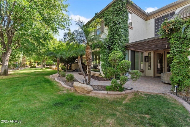 view of yard with a patio