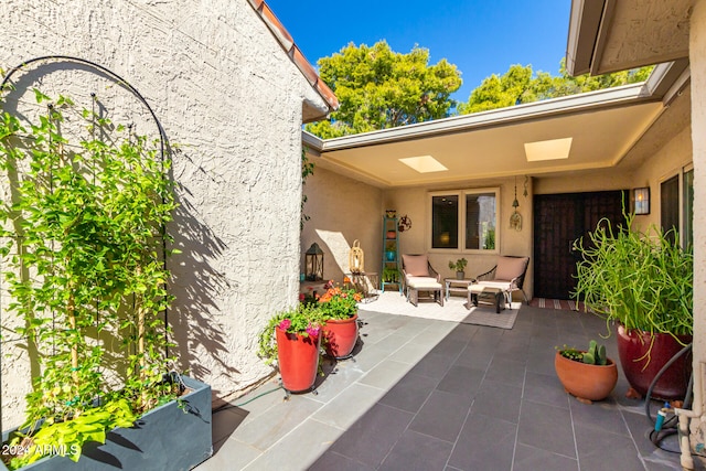 view of patio with outdoor lounge area