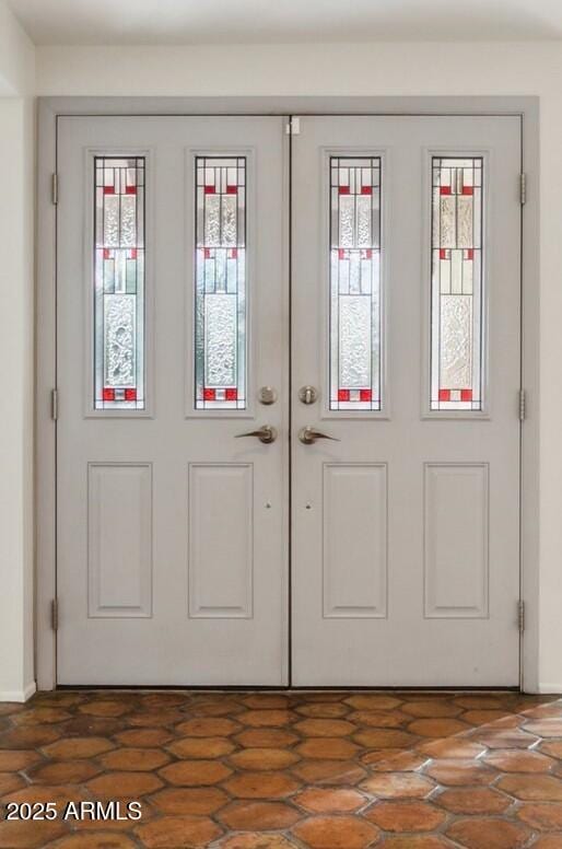 entryway with french doors