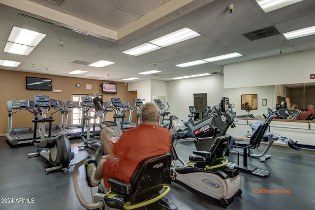 14300 W Bell Rd Unit 35, Surprise, AZ 85374 - exercise room with a drop ceiling