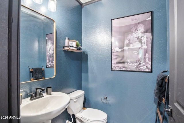 bathroom with toilet and sink