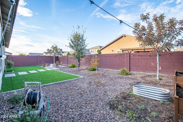 view of yard featuring a patio