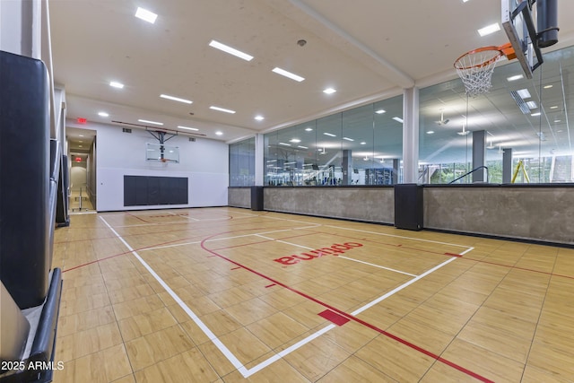 view of basketball court with community basketball court