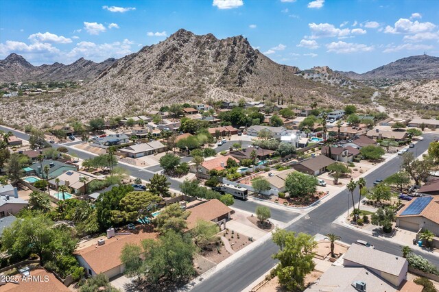 2301 E Sunnyside Dr, Phoenix, AZ 85028 - aerial perspective of suburban area featuring a mountain backdrop