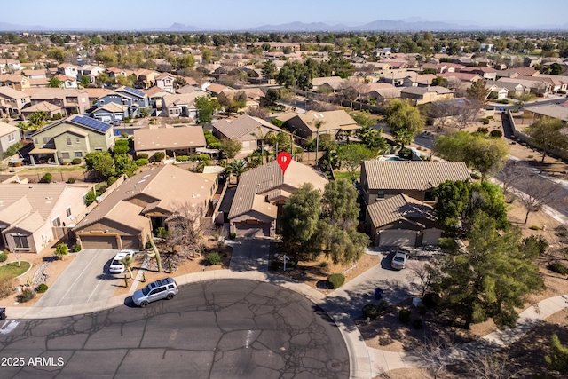 drone / aerial view featuring a residential view