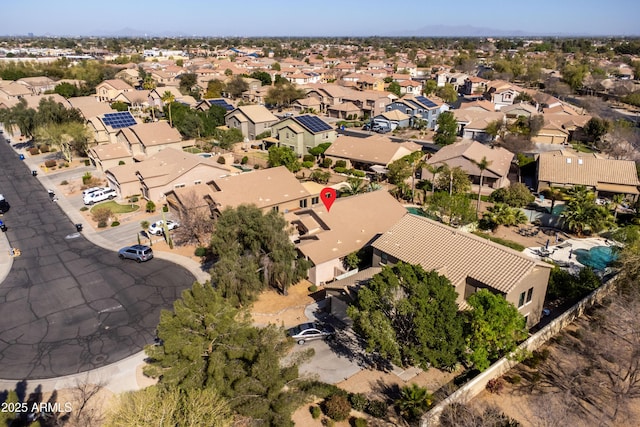 birds eye view of property featuring a residential view