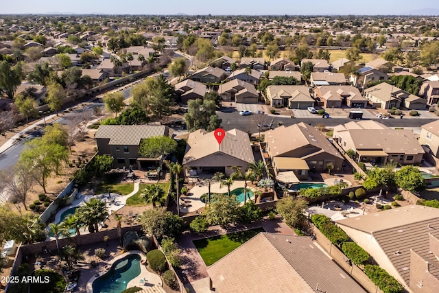 drone / aerial view featuring a residential view