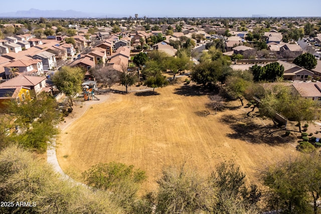 aerial view featuring a residential view