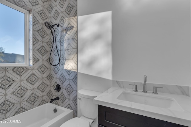 475 W Saddle Mountain Rd, Phoenix, AZ 85086 - bathroom featuring toilet, shower / tub combination, and vanity