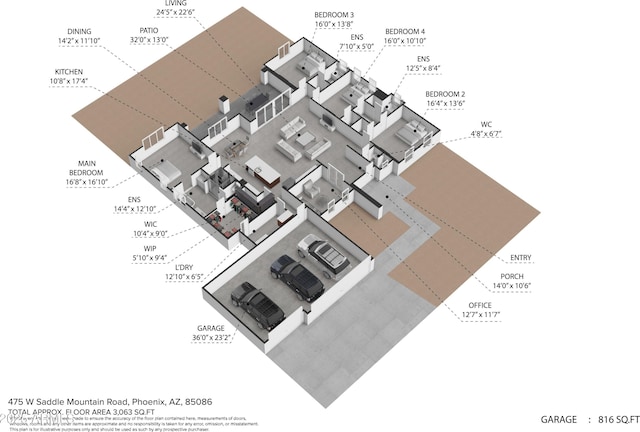 475 W Saddle Mountain Rd, Phoenix, AZ 85086 - home floor plan