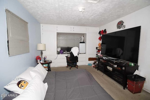 1211 E Fillmore St, Phoenix, AZ 85006 - living room featuring carpet floors and a textured ceiling