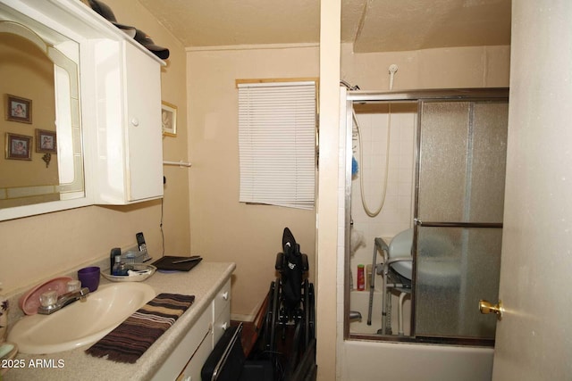 1211 E Fillmore St, Phoenix, AZ 85006 - bathroom featuring vanity and combined bath / shower with glass door