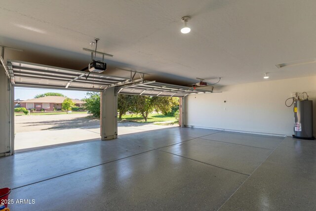 19006 E Karsten Dr, Queen Creek, AZ 85142 - garage featuring water heater, a garage door opener, and baseboards