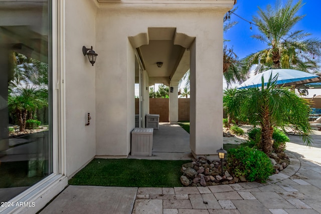 view of doorway to property