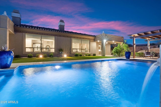 8599 E Sand Flower Dr, Scottsdale, AZ 85266 - pool featuring a pergola