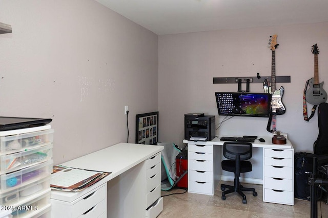 view of home office