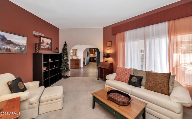 view of carpeted living room