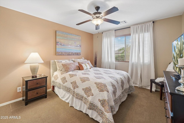 11320 E Newcastle Ave, Mesa, AZ 85209 - carpeted bedroom with baseboards and ceiling fan