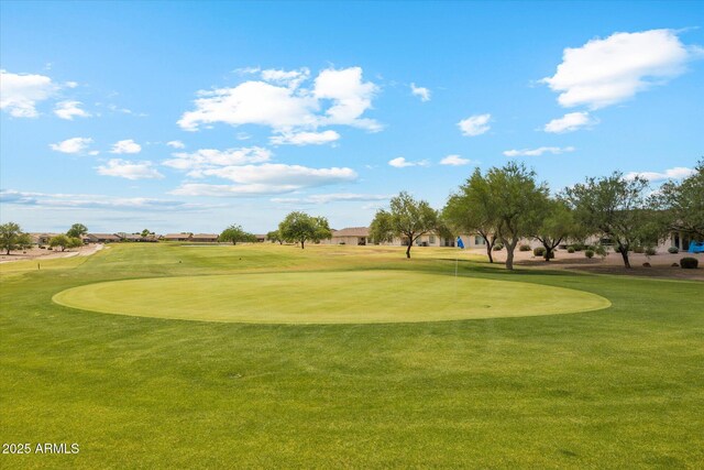 11320 E Newcastle Ave, Mesa, AZ 85209 - view of community with view of golf course, a lawn, and a putting green