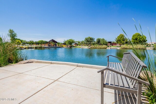 dock featuring a water view
