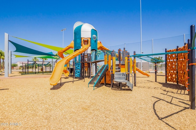 view of community jungle gym