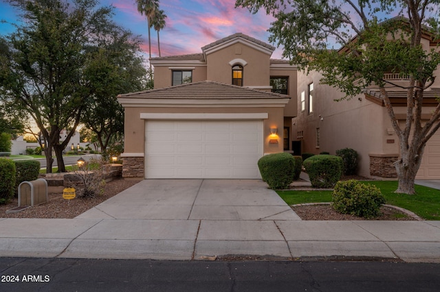 view of front of home featuring a garage