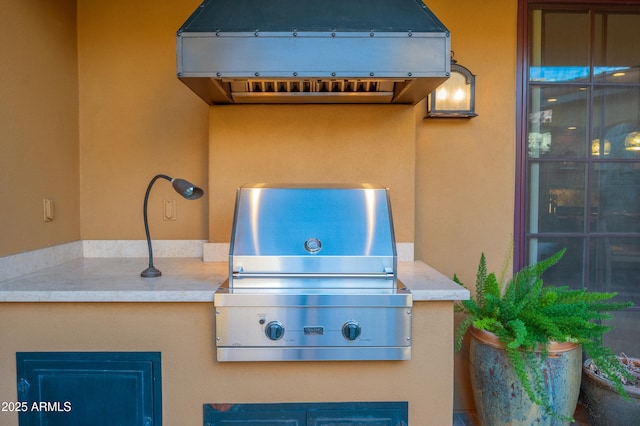 view of patio with grilling area