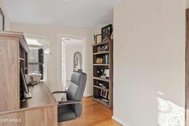 office featuring wood-type flooring