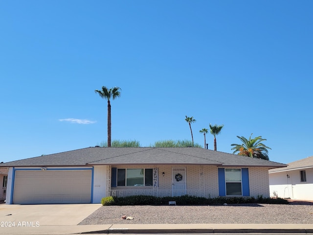 ranch-style house with a garage