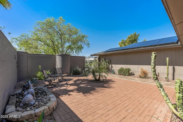 view of patio with a fenced backyard