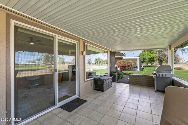 view of patio with grilling area