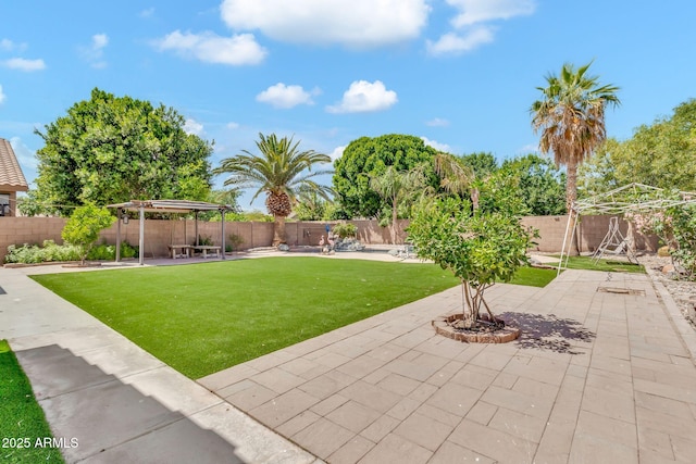 3044 E Sparrow Pl, Chandler, AZ 85286 - view of yard featuring a patio and a fenced backyard