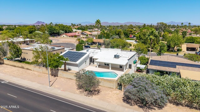 1736 N Ashbrook Cir, Mesa, AZ 85213 - aerial view of residential area featuring mountains and a pool