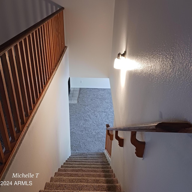 stairway with carpet