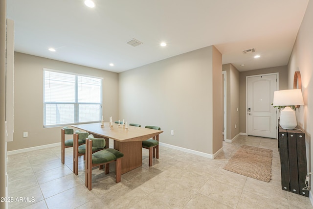37903 W San Clemente St, Maricopa, AZ 85138 - dining area featuring baseboards, recessed lighting, and light tile patterned floors